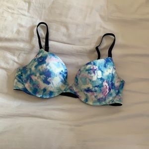 PINK Watercolor Bra 36C